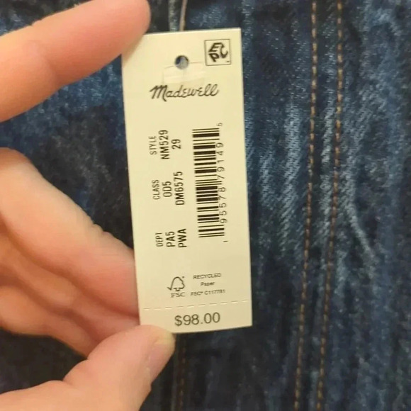 Madewell women's long Jean Skirt - Picture 4 of 9